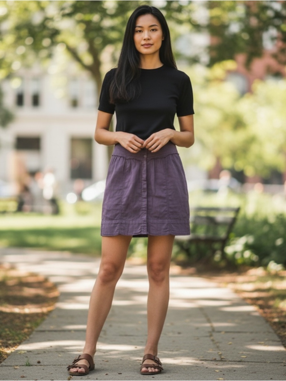 Anthropologie Inspired “Staring At Stars” Boho Mini Skirt Plum Size M